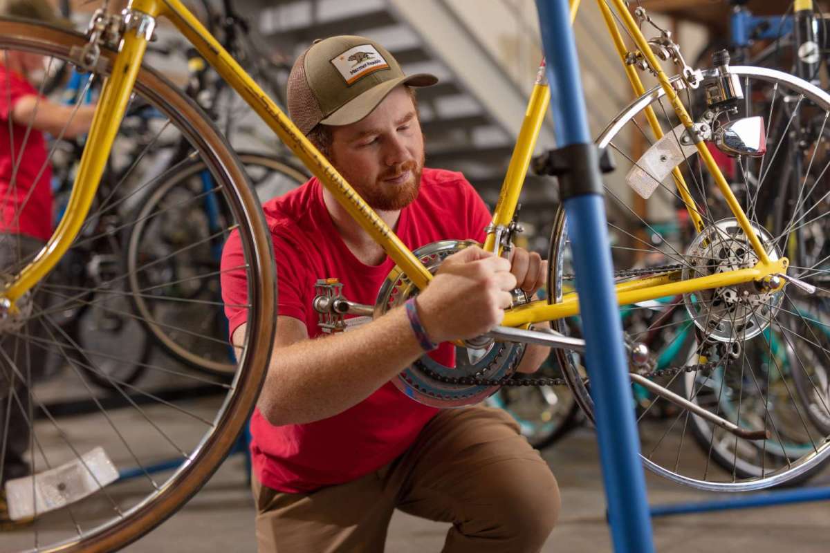 Bicycle maintenance at Recreation Services
